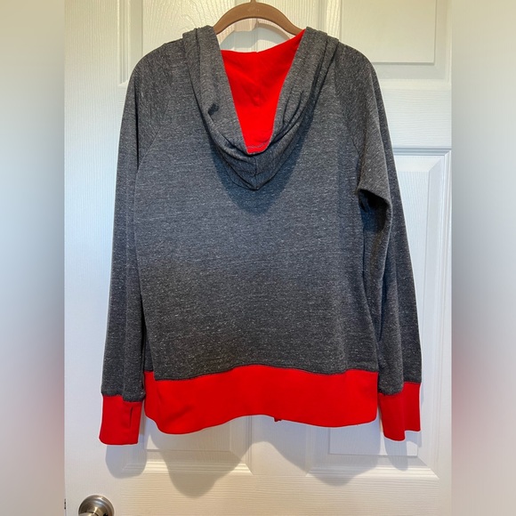 STL Cardinal Genuine Mercandise ladies M grey long sleeve open cardigan w/ hood. - Picture 4 of 8